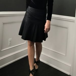Black Faux Leather Skirt